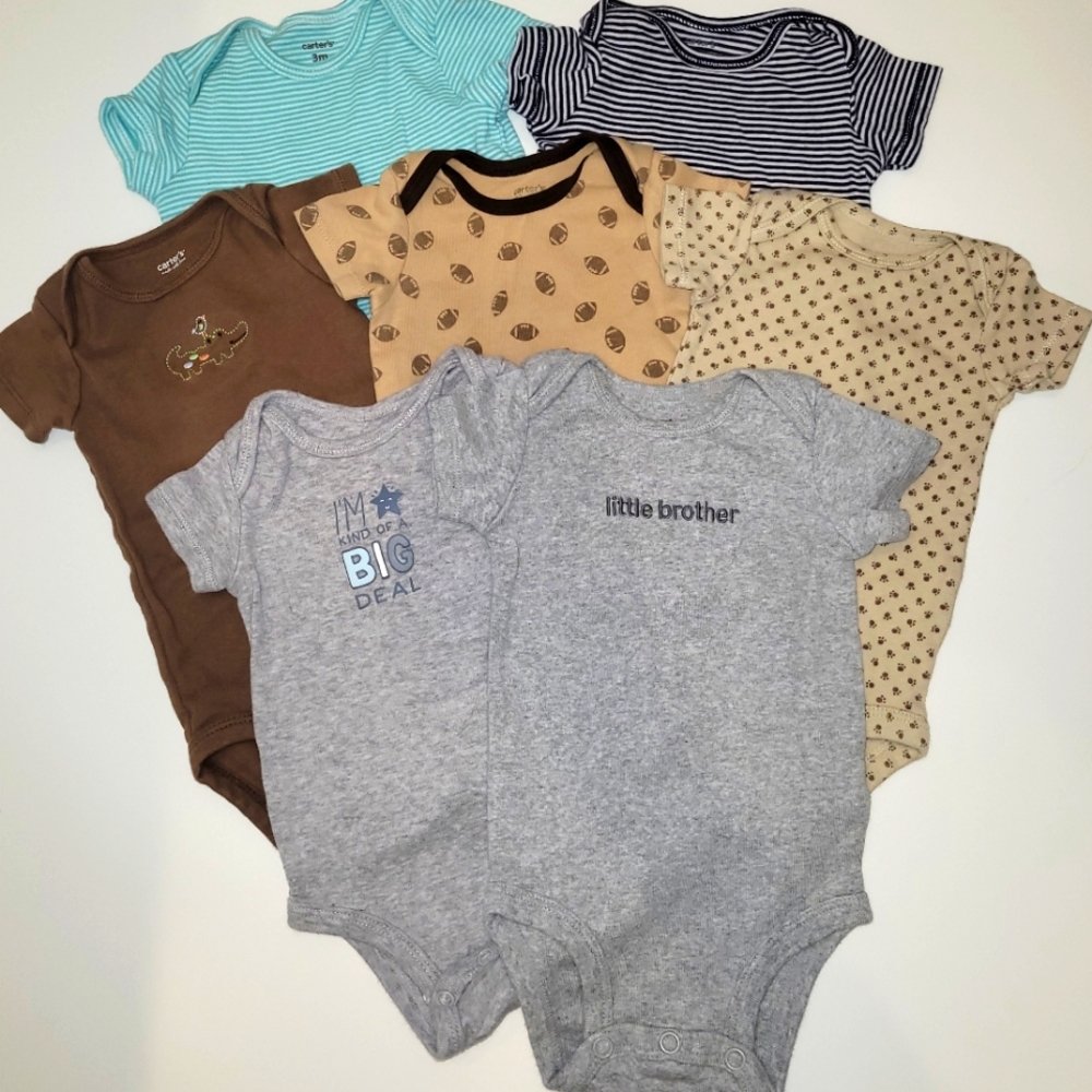 Set of 7 - Baby Boy Bodysuits (3 Months)